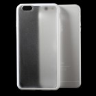 Apple iPhone 6 Plus (6s Plus) dzidrs matēts plastmāsas futrālis un balts cieta silikona rāmis