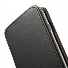 Apple iPhone 6 Plus (6s Plus) klasisks ādas vertikāli atvēramais melns maciņš