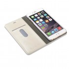 Apple iPhone 6 Plus / 6s Plus „CaseMe“ solīds atvēramais ādas balts maciņš - maks