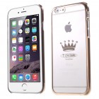 Apple iPhone 6S elegants X-Fitted Crystal Crown Swarovski dzidrs (caurspīdīgs) zelta plastmasas apvalks ar kristāliem