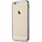 Apple iPhone 6S elegants „Baseus“ Shining dzidrs (caurspīdīgs) silikona apvalks (apmales sudrabā krāsā)