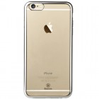Apple iPhone 6S elegants „Baseus“ Shining dzidrs (caurspīdīgs) silikona apvalks (apmales sudrabā krāsā)