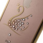Apple iPhone 6S elegants „Kavaro“ Swan dzidrs (caurspīdīgs) zelta plastmasas apvalks ar kristāliem