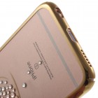 Apple iPhone 6S elegants „Kavaro“ Swan dzidrs (caurspīdīgs) zelta plastmasas apvalks ar kristāliem