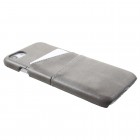 Apple iPhone 7 (iPhone 8) pelēks ādas futrālis ar iebūvētu karšu turētāju