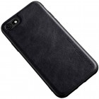 „X-Level“ Vintage Apple iPhone 7 (iPhone 8) melns ādas apvalks