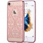 Apple iPhone 7 (iPhone 8) elegants Devia Crystal Baroque Swarovski dzidrs (caurspīdīgs) rozs plastmasas apvalks ar kristāliem