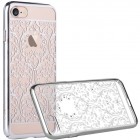 Apple iPhone 7 (iPhone 8) elegants Devia Crystal Baroque Swarovski dzidrs (caurspīdīgs) sudrabs plastmasas apvalks ar kristāliem