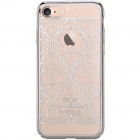Apple iPhone 7 (iPhone 8) elegants Devia Crystal Baroque Swarovski dzidrs (caurspīdīgs) sudrabs plastmasas apvalks ar kristāliem