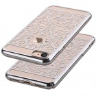 Apple iPhone 7 (iPhone 8) elegants Devia Crystal Baroque Swarovski dzidrs (caurspīdīgs) sudrabs plastmasas apvalks ar kristāliem