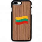 Apple iPhone 7 Plus (iPhone 8 Plus) „Crafted Cover“ Lietuvas karogs dabīga koka telefona apvalks