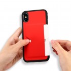 Apple iPhone X (iPhone Xs) „Dux Ducis“ Pocard sarkans silikons apvalks