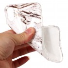 Apple iPhone X (iPhone Xs) „Marble“ cieta silikona (TPU) balts apvalks