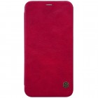 Greznais „Nillkin“ Qin sērijas ādas atvērams sarkans Apple iPhone X (iPhone Xs) maciņš