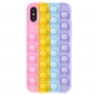 Apple iPhone X (iPhone Xs) „Popit“ Bubble rozs mīksta silikona (TPU) apvalks
