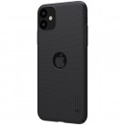 Appe iPhone 11 „Nillkin“ Frosted Shield Logo melns plastika apvalks