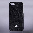 Apple iPhone 5, 5S Mercury Color melns cieta silikona (TPU) futrālis