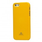 Apple iPhone 5, 5S Mercury Color dzeltens cieta silikona (TPU) futrālis