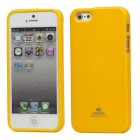 Apple iPhone 5, 5S Mercury Color dzeltens cieta silikona (TPU) futrālis