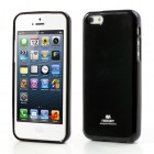 Apple iPhone 5C Mercury Color melns cieta silikona (TPU) futrālis