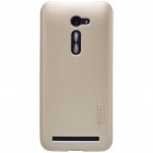 Asus Zenfone 2 5.0 (ZE500CL) Nillkin Frosted Shield zelta plastmasas apvalks + ekrāna aizsargplēve
