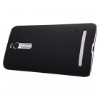 Asus Zenfone 2 5.5 (ZE550ML, ZE551ML) Nillkin Frosted Shield melns plastmasas apvalks + ekrāna aizsargplēve