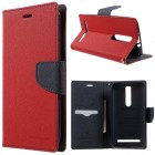 „Mercury“ Fancy Asus Zenfone 2 5.5 (ZE550ML, ZE551ML) sarkans ādas maciņš