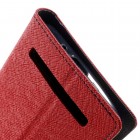 „Mercury“ Fancy Asus Zenfone 2 5.5 (ZE550ML, ZE551ML) sarkans ādas maciņš
