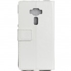 Asus Zenfone 3 5.5 (ZE552KL) atvēramais ādas balts maciņš (maks)
