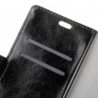 Asus Zenfone 3 Max (ZC520TL) atvēramais ādas melns maciņš (maks)