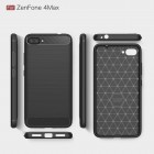 Asus Zenfone 4 Max (ZC554KL) „Carbon“ cieta silikona (TPU) melns apvalks