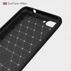 Asus Zenfone 4 Max (ZC554KL) „Carbon“ cieta silikona (TPU) melns apvalks