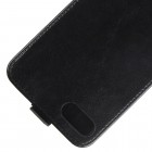 Asus Zenfone 4 Max (ZC554KL) klasisks ādas vertikāli atvēramais melns maciņš