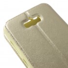 Asus Zenfone Max (ZC550KL) Roar Noble ādas atvēramais zelta futrālis