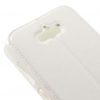 Asus Zenfone Max (ZC550KL) Roar Noble ādas atvēramais balts futrālis