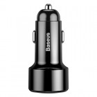 „Baseus“ Magic melns autolādētājs (45W) (2 USB ligzdas)