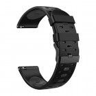 Bi-color viedā pulksteņa (Samsung Galaxy Watch 3, Gear S3, Watch GT) cietā silikona (TPU) siksniņa - melns
