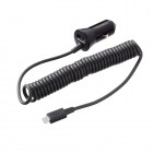 BlackBerry melns autolādētājs ar micro USB vadu (2 Amp)