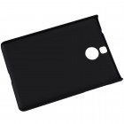 BlackBerry Passport Silver Edition Nillkin Frosted Shield juodas plastikinis dėklas + apsauginė ekrano plėvelė