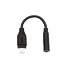 "Bullet" melns Lightning 3.5 mm AUX adapteris austiņām