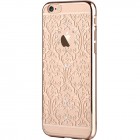 Apple iPhone 6S elegants Devia Crystal Baroque Swarovski dzidrs (caurspīdīgs) zelta plastmasas apvalks ar kristāliem