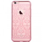 Apple iPhone 6S elegants Devia Crystal Baroque Swarovski dzidrs (caurspīdīgs) rozs plastmasas apvalks ar kristāliem