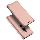 Sony Xperia XZ3 „Dux Ducis“ Skin sērijas rozs ādas atvērams maciņš
