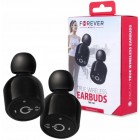 Forever“ True Wireless Earbuds TWE-100 bezvadu ausīs ieliekamās melnā austiņas