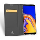 Samsung Galaxy J4+ „Dux Ducis“ Skin sērijas melns ādas atvērams maciņš