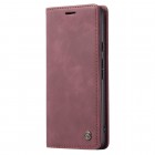 Google Pixel 6 Pro CaseMe Retro solīds atvēramais ādas bordo maciņš - maks