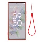 Google Pixel 6A Shell cieta silikona (TPU) apvalks - sarkans