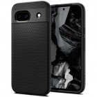 Google Pixel 8A "Spigen" Liquid Air melns cieta silikona apvalks