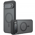 Google Pixel 9 (Pixel 9 Pro) "Mofan" MagSafe matēts cieta silikona (TPU) apvalks - melns