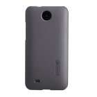 HTC Desire 300 Nillkin Frosted Shield melns plastmasas futrālis + ekrāna aizsargplēve